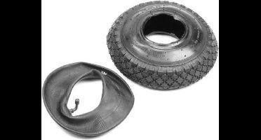 Topgear Binnen- en buitenband - Haaks ventiel - 3.00-4 - Ruitpatroon - PLY 4