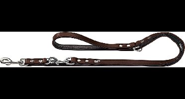 Hunter Dresseerlijn Basic - Hondenriem - 200x1.8 cm Bruin Zwart