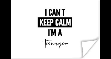 Poster Kind - Quotes - Zwart - Wit - I can't keep calm i'm a teenager - 30x20 cm