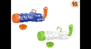 Sun Fun Bellenblaaspistool 19cm met bellenblaas (1 stuk) assorti