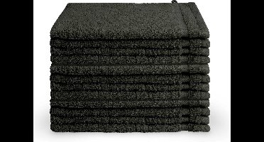 Byrklund washandjes 12 stuks - Hotelkwaliteit - 16x21 - Antraciet