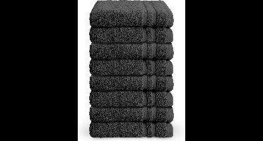 Byrklund gastendoekjes 30x50 - set van 8 - Hotelkwaliteit - Antraciet