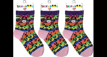 Sorprese The Kids - Kindersokken - 3 paar - 4-10 jaar oud - One size fits all - Panter - Cadeau - sokken