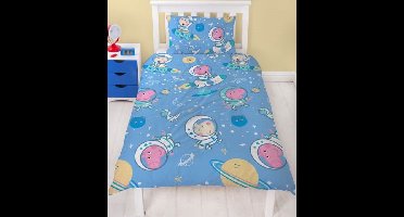 Peppa Pig - Dekbedovertrek - Eenpersoons - Blauw - George Big - Dekbed - 1-persoons