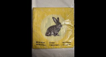 servetten pasen met konijn 20 stuks 33 cm x 33 cm