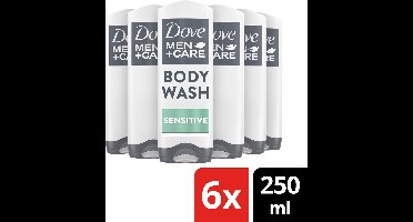 Dove Men+Care Sensitive 3-in-1 Douchegel - 6 x 250 ml - Voordeelverpakking