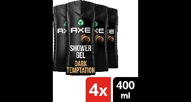 Axe Dark Temptation 3-in-1 Douchegel - 4 x 400 ml - Voordeelverpakking
