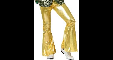 ATOSA - Goudkleurige discobroek voor mannen - M / L - Carnavalsbroek