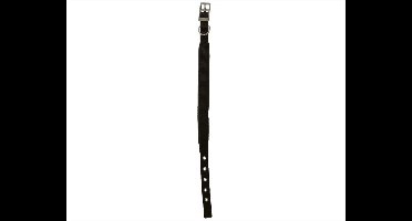 Nylon halsband dubbel zwart 20mm breed 45 cm lang