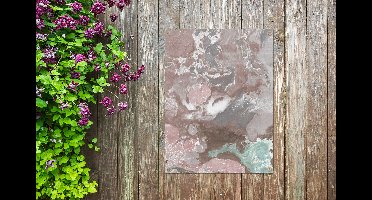 Tuin decoratie Graniet - Kristal - Bruin - 30x40 cm - Tuindoek