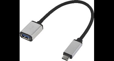 Renkforce USB 3.2 Gen 1 (USB 3.0) Adapter [1x USB-C stekker - 1x USB 3.2 Gen 1 bus A (USB 3.0)] RF-USBA-MS-01 0.15 m Ge