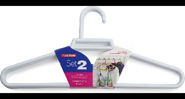 Plasticforte Kledinghangers - 10x - wit - kunststof - 41 cm