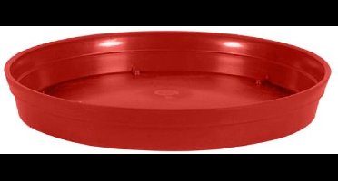 EDA Bloempot onderschaal Toscane - kunststof - rood - D15 cm - opvangschalen