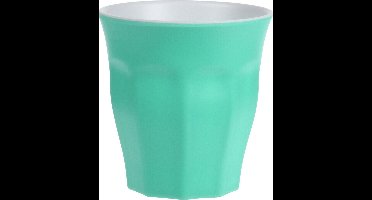 Onbreekbare kunststof/melamine groene drinkbeker 9 x 8.7 cm voor outdoor/camping/picknick/strand