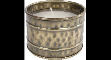 Kaars "Ronald" S messing metaal 10,5x10,5x6cm