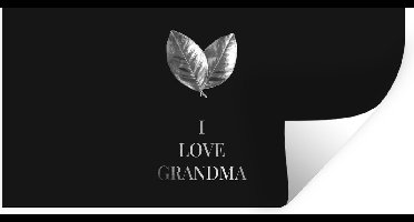 Muurstickers - Sticker Folie - Oma - Liefste oma - I love you - Moederdag - zwart wit - 40x20 cm - Plakfolie - Muurstickers Kinderkamer - Zelfklevend Behang - Zelfklevend behangpapier - Stickerfolie