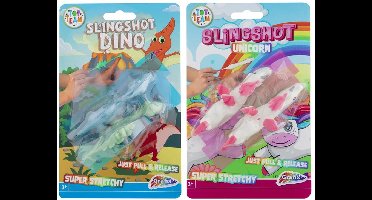 Grafix Slingshot schieter Unicorn/Dino (1 stuk) assorti