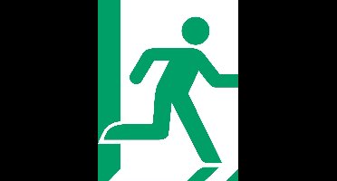 PICTOGRAM TARIFOLD NOODUITGANG RECHTS 200X200MM