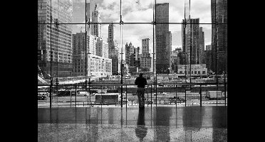 Kunstdruk Henri Silberman - Looking at Ground Zero 80x60cm