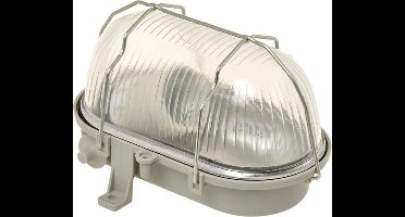 Nova Bulley Binnenlamp / Buitenlamp - Ovaal - Grijs - E27 Kunststof