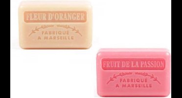 2x Soap bar - Savon de marseille fruit de la passion + Sinaasappelbloesem