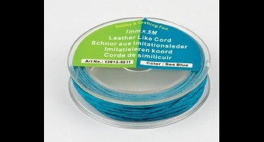 Imitatieleren Koord Aqua 1mm x 5meter