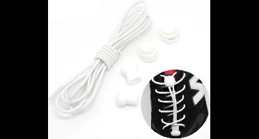 Hiden - Elastische Schoenveters - Dames - Heren - Schoenen & Kleding - Sport - Comfort - Wit