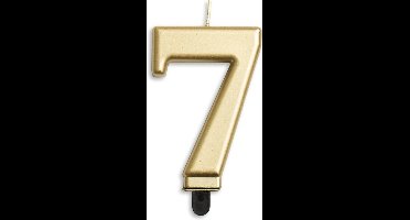 Wefiesta Verjaardagskaars Cijfer 7 Wax 7,8 Cm Goud