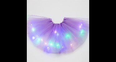 LED Rokje - Tutu - Lila - Mini - Met Gekleurde RGB Verlichting