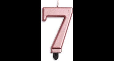 Wefiesta Verjaardagskaars Cijfer 7 Wax 7,8 Cm Roségoud