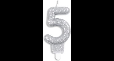 Wefiesta Cijferkaars '5' 4,4 X 7 X 1,2 Cm Wax Zilver