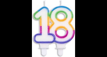 Wefiesta Cijferkaars 18 Wax 7 X 7,5 Cm Wit