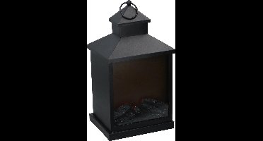 Grundig Haardlamp/ Lantaarn - Metaal - Vuursimulatie - LED - Timer - 36 cm