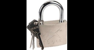 Hangslot 48mm in gehard staal met 3 sleutels