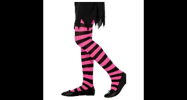 Dressing Up & Costumes | Costumes - Halloween - Tights Black And Fuchsia Striped