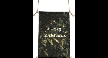 Countryfield Muurdecoratie Wyndell Led 60 Cm Textiel Groen