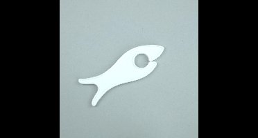 Breivisje klein - wit - 8,5 x 3 cm - 4 stuks breivisjes small