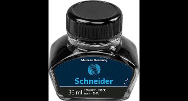 Schneider inktpotje - inhoud 33 ml - voor vulpennen - zwart - S-6911