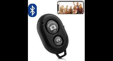 MOJOGEAR Bluetooth remote shutter - Afstandsbediening voor smartphone camera — Compatibel met Android / iOS / Windows Phone – Zwart