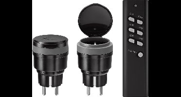 KlikAanKlikUit – 2 draadloze schakelaars met afstandsbediening voor buiten – Met App in combinatie met Bridge – Startset - NL