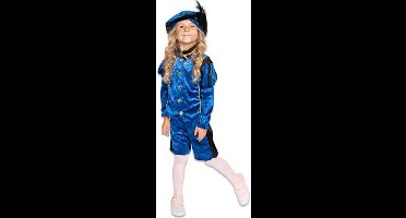 Piet velours blauw/zwart (mt 140)