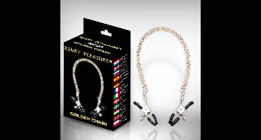 Kinky Pleasure - Golden Chain - NC06 - Nipple Clamps - Tepel klem - tepel klemmen - Metaal