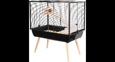 Zolux Neo Silta Knaagdierkooi - Dierenverblijf - Zwart - 78 x 48 x 87,5 cm