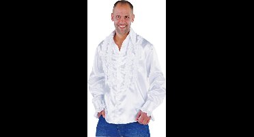 Magic By Freddy Verkleedblouse Rouches Heren Polyester Wit Mt S