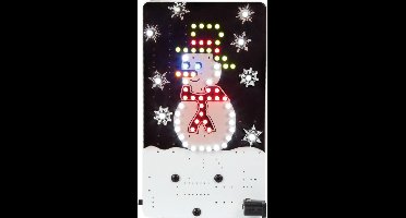 Whadda Soldeerkit, DIY, geanimeerde sneeuwman, 69 LEDs, kleurrijke kerstdecoratie