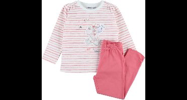 Noukie's - Pyjama in katoen - Lola -  Streep rose  -  2jaar 92