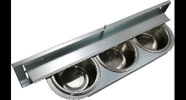 Black Beauty Vogel Voederdraaiplateau in galva – 3 rvs bakken