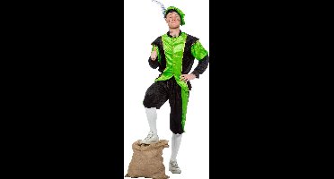 Piet kostuum zwart/groen voor volwassenen