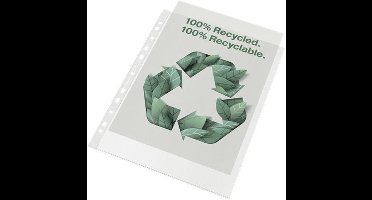 Esselte 100% Gerecyclede PP A4 Maxi Showtas - 70 micron -  100x Transparante, Milieuvriendelijke Insteekhoezen - Duurzaamheid - Voor Thuiswerken - Ideaal Voor Thuiskantoor