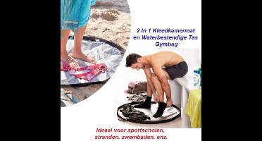 2 in 1 Kleedkamermat en Waterbestendige Tas Gymbag
